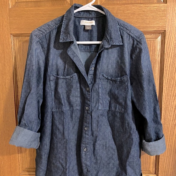 Chambray button down by Anthropologie - Picture 1 of 3